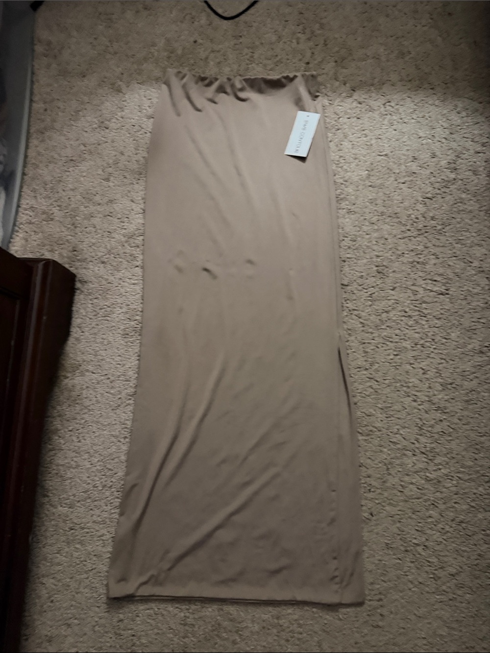 Strapless Maxi Dress in Taupe